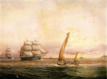 詹姆斯 E 巴特斯沃思 Two American Naval Vessels Entering Harbor 詹姆斯 E 巴特斯沃思 Two American Naval Vessels Entering Harbor